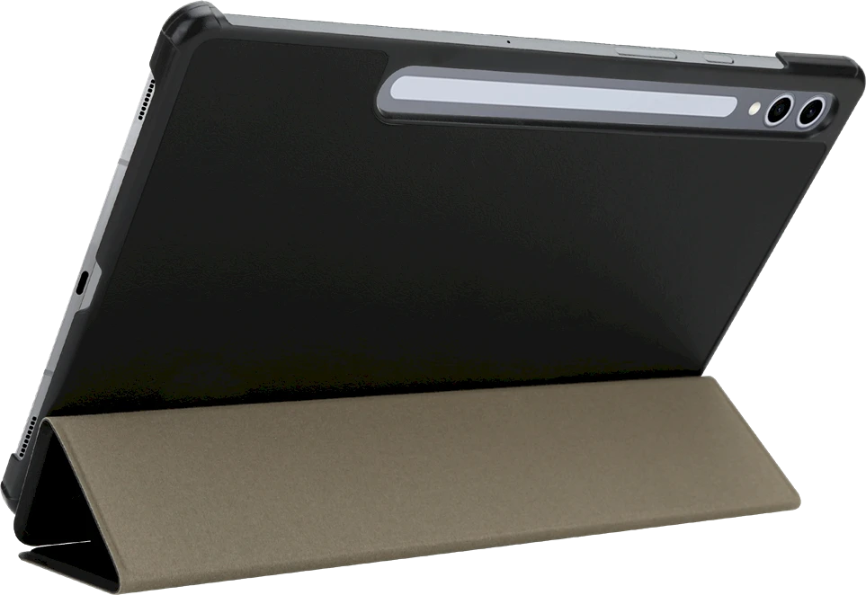 Tactical Book Tri Fold dėklas skirtas Samsung Galaxy Tab S9/S9 FE/S10 FE/S10 Lite juodos spalvos