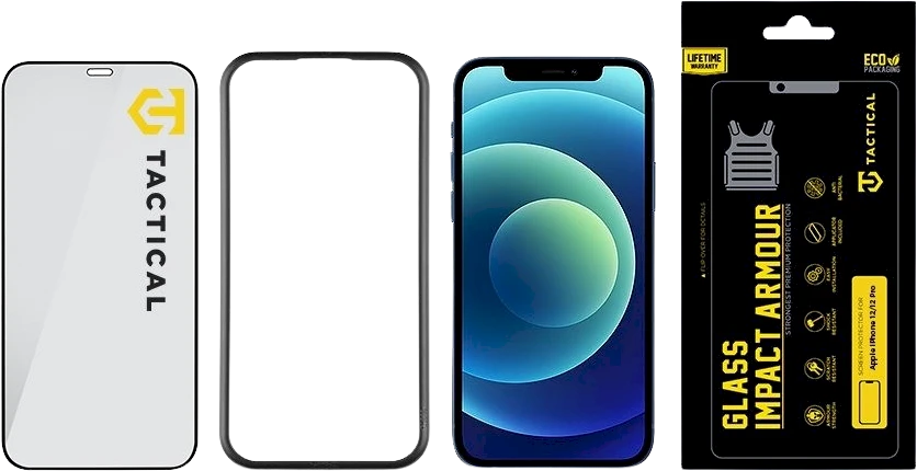 Tactical apsauginis stiklas Impact Armour skirtas Apple iPhone 12/12 Pro