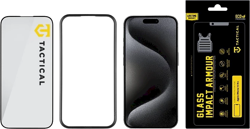 Tactical apsauginis stiklas Impact Armour skirtas Apple iPhone 15 Pro