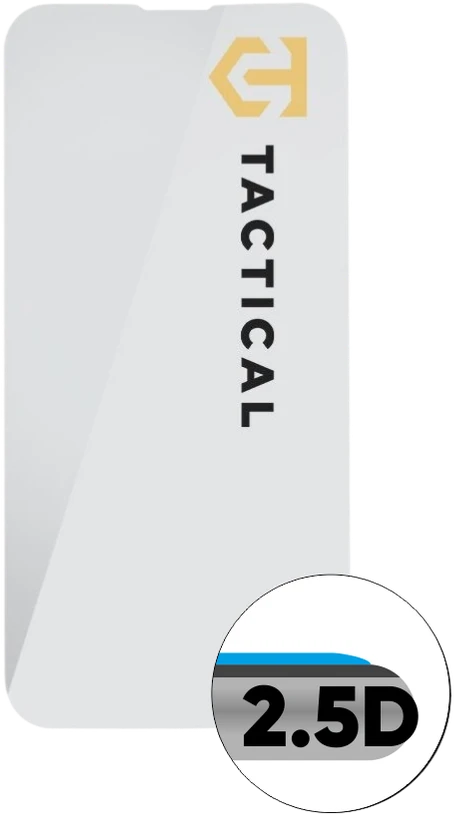 Tactical apsauginis stiklas Shield 2.5D skirtas Apple iPhone 13/13 Pro/14 skaidrus