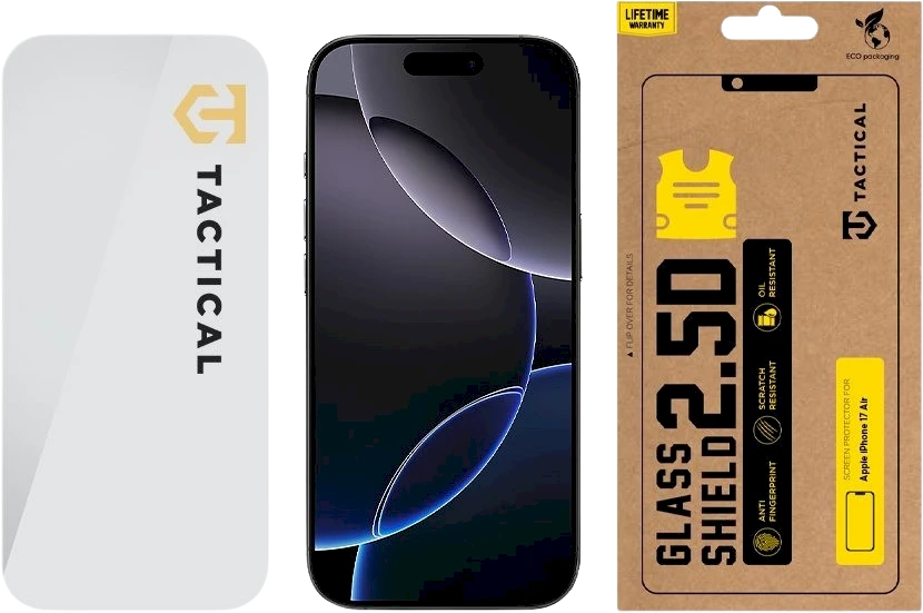 Tactical Apsauginis stiklas Shield 2.5D skirtas Apple iPhone 17 Air Clear