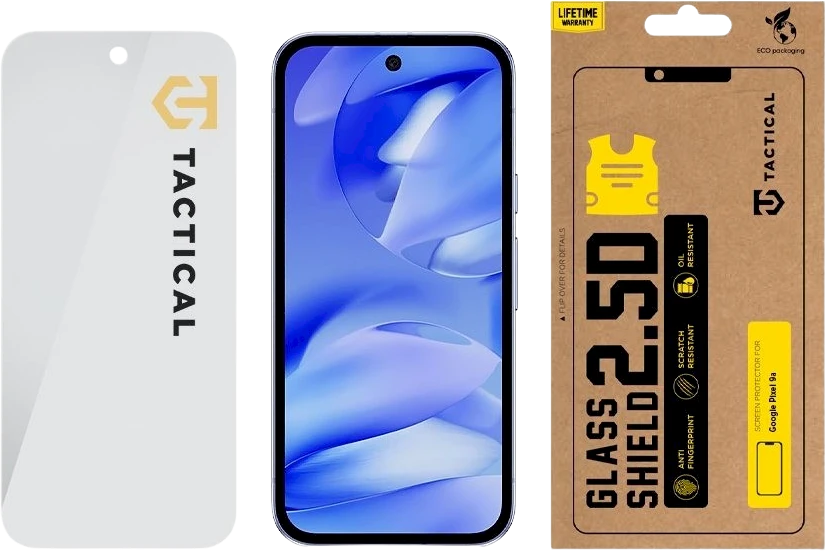 Tactical apsauginis stiklas Shield 2.5D skirtas Google Pixel 9a Clear