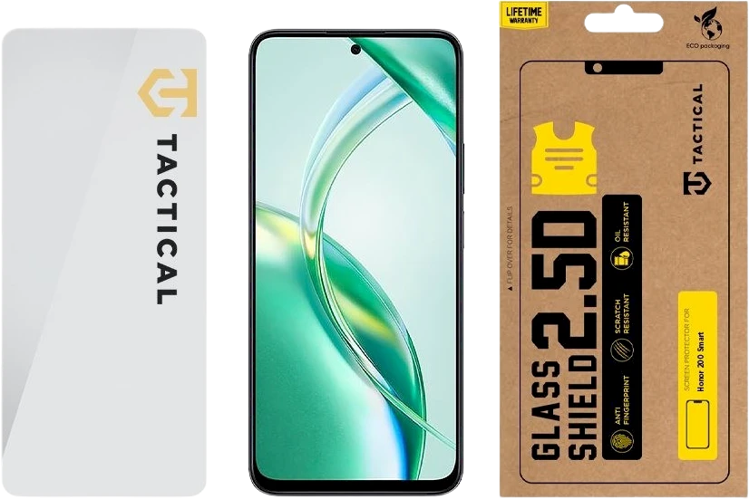 Tactical apsauginis stiklas Shield 2.5D skirtas Honor 200 Smart skaidrus