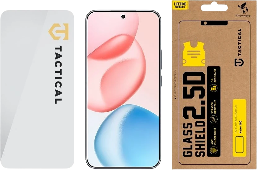 Tactical Apsauginis stiklas Shield 2.5D skirtas Honor 400 skaidrus