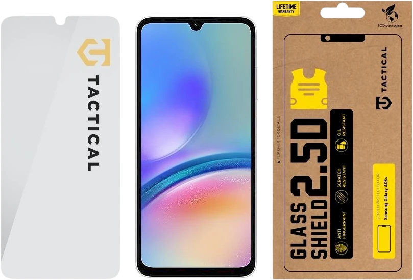 Tactical apsauginis stiklas Shield 2.5D skirtas Samsung Galaxy A05/A05s skaidrus