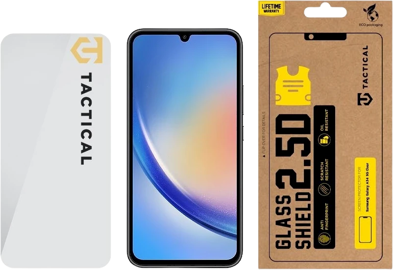 Tactical apsauginis stiklas Shield 2.5D skirtas Samsung Galaxy A34 5G skaidrus