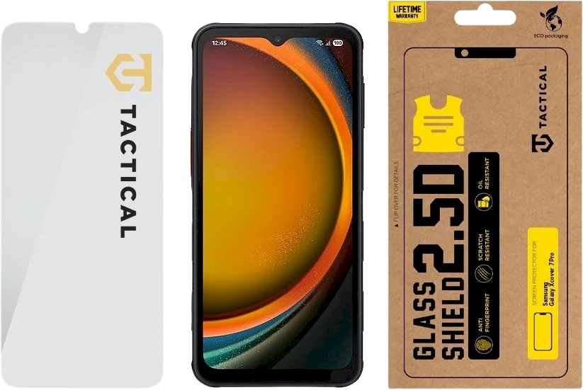 Tactical apsauginis stiklas Shield 2.5D skirtas Samsung Galaxy Xcover 7 Pro Clear
