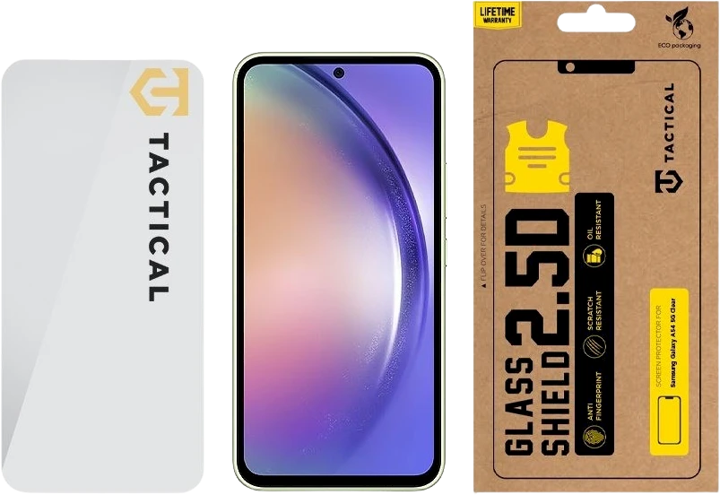Tactical apsauginis stiklas Shield 2.5D skirtas Samsung Galaxy A54 5G skaidrus