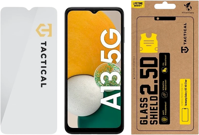Tactical apsauginis stiklas Shield 2.5D skirtas Samsung Galaxy A13 4G/5G skaidrus