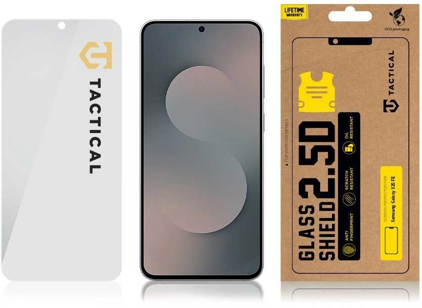Tactical Apsauginis stiklas Shield 2.5D skirtas Samsung Galaxy S25 FE Clear