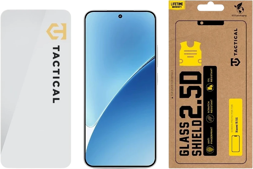 Tactical apsauginis stiklas Shield 2.5D skirtas Xiaomi 15 5G Clear