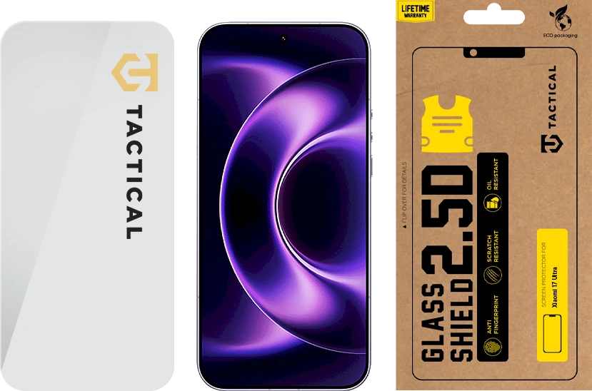Tactical Apsauginis stiklas Shield 2.5D for Xiaomi 17 Ultra Clear