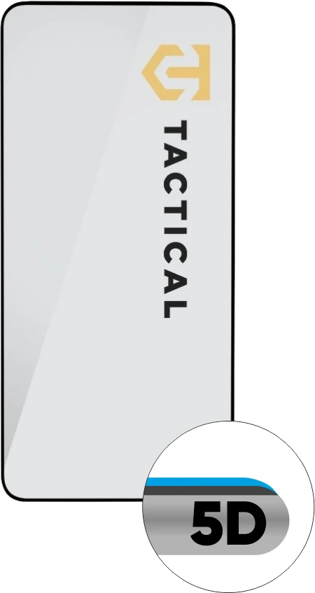 Tactical apsauginis stiklas Shield 5D skirtas Samsung Galaxy S23 su juodos spalvos krašteliu