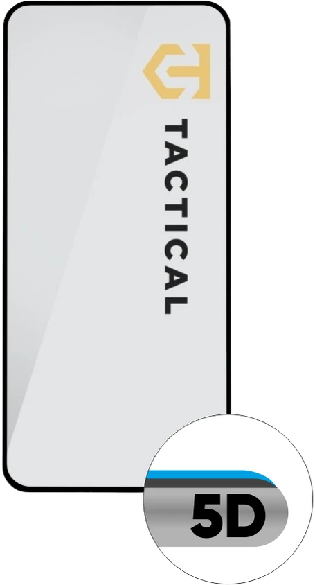 Tactical apsauginis stiklas Shield 5D skirtas Samsung Galaxy A54 5G su juodos spalvos krašteliu