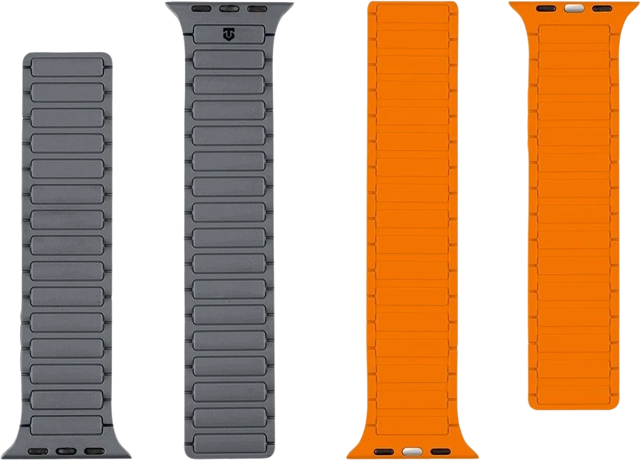 Tactical MagBand apyrankė skirta Apple Watch 42/44/45/49 pilkai oranžinės spalvos