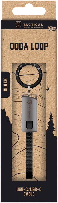 Tactical OODA Loop kabelis USB-C/USB-C juodos spalvos
