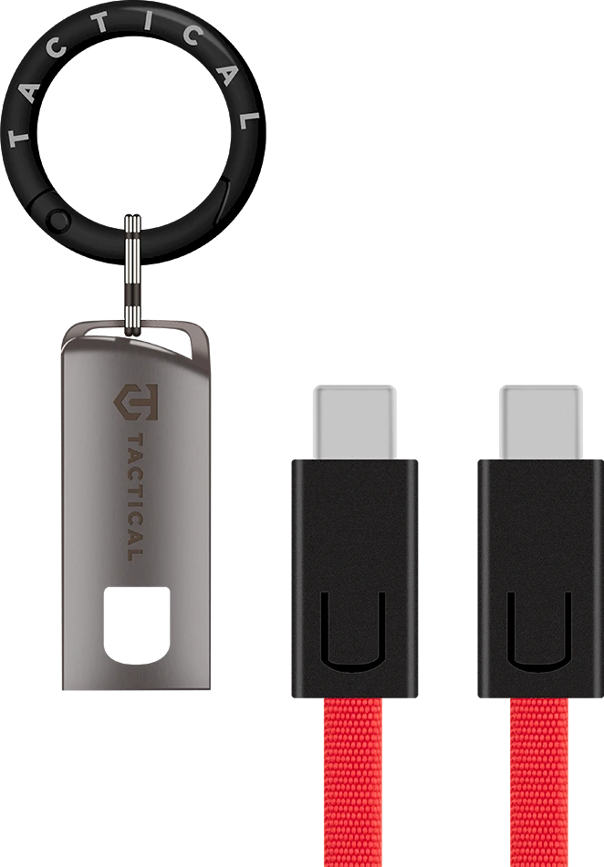 Tactical OODA Loop kabelis USB-C/USB-C raudonos spalvos