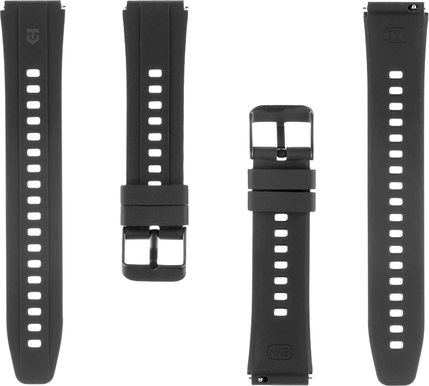 Tactical Quick Release silikoninė apyrankė 18mm juodos spalvos
