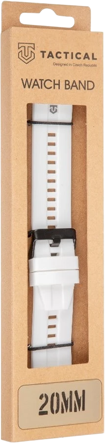 Tactical Quick Release silikoninė apyrankė 20mm baltos spalvos