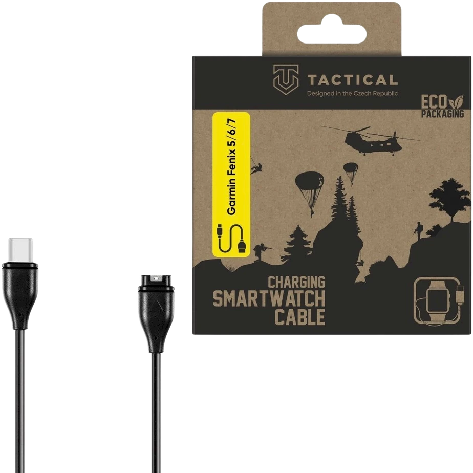 Tactical USB-C įkrovimo ir duomenų kabelis Garmin Fenix 5/6/7
