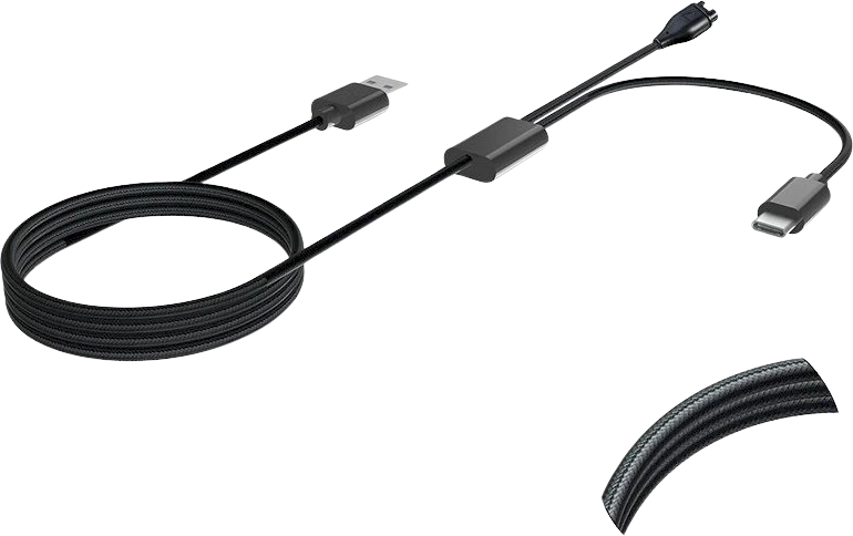 Tactical USB įkrovimo ir duomenų kabelis 2in1 Garmin Fenix 7 + USB-C