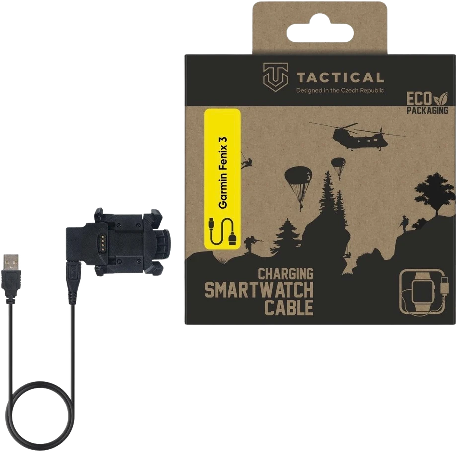 Tactical Garmin Fenix 3" USB įkrovimo ir duomenų perdavimo laidas, 100 cm