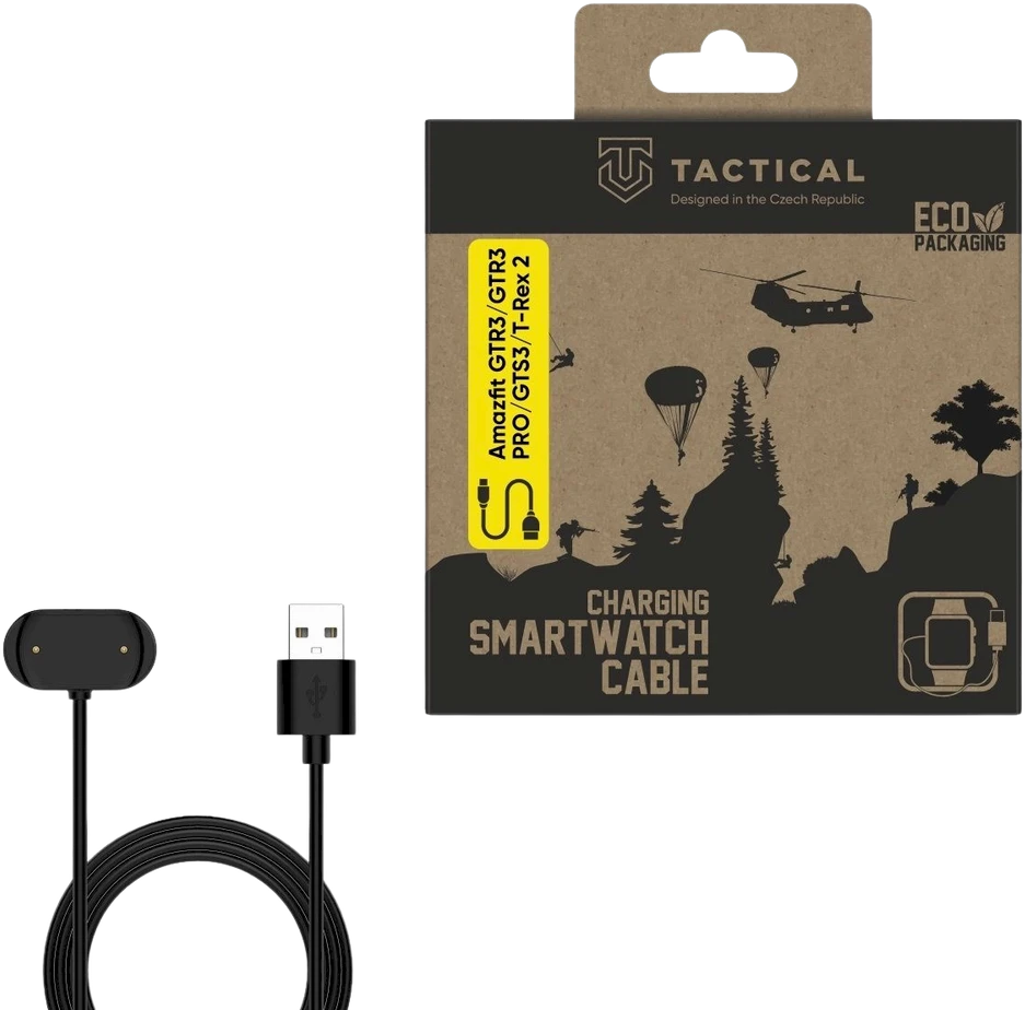 Tactical USB įkrovimo kabelis Amazfit GTR3/GTR3 PRO/GTS3/T-Rex 2