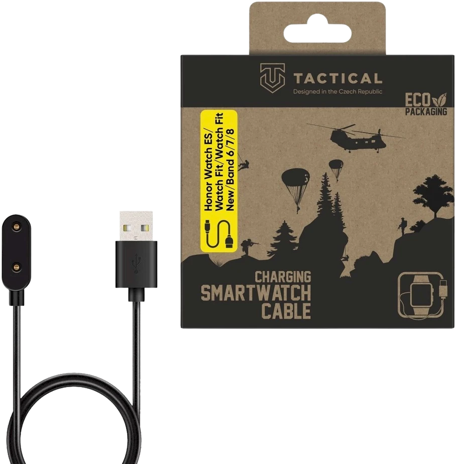 Tactical USB įkrovimo kabelis skirtas Honor Watch ES/Watch Fit/Watch Fit New/Band 6/7/8