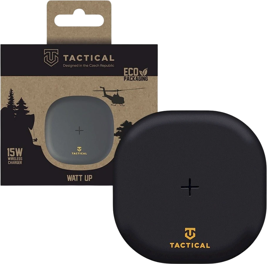 Tactical WattUp Wireless belaidis Qi įkroviklis 15W juodos spalvos