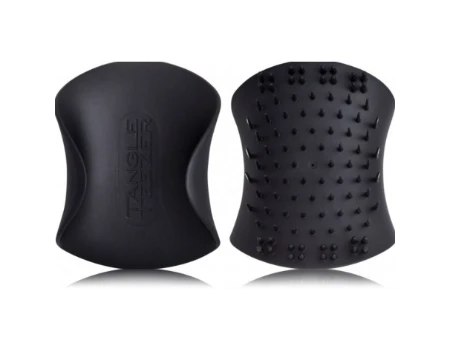 Galvos odos masažinis šepetys Tangle Teezer The Scalp Exfoliator & Massager, Onyx Juodas
