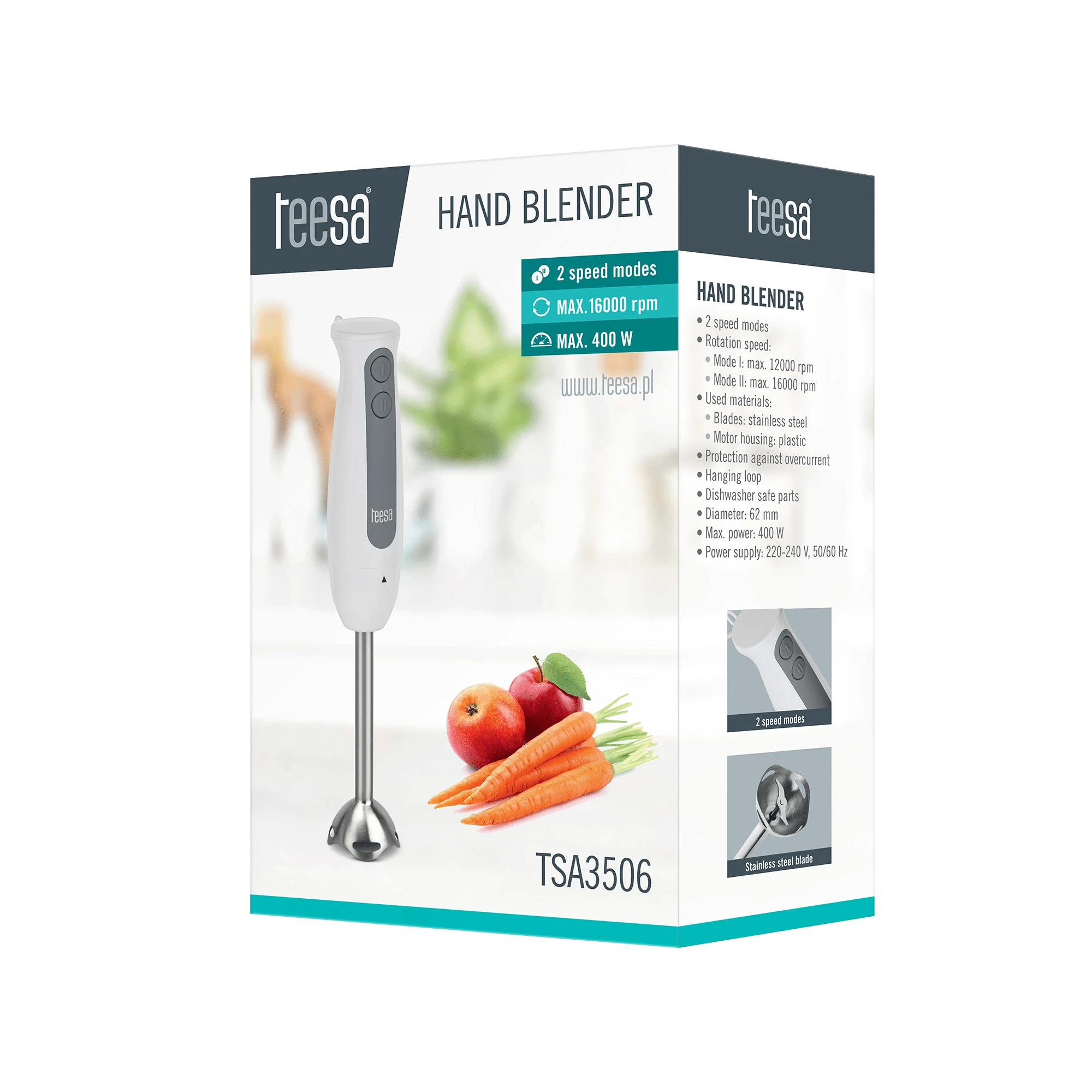 Teesa 400 W rankinis trintuvas