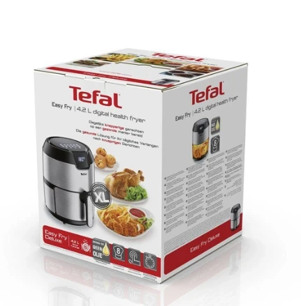 Tefal Easy Fry EY401D gruzdintuvė Karšto oro gruzdintuvė 4,2 L Vienas Juoda, Nerūdijančiojo plieno Autonominės 1500 W