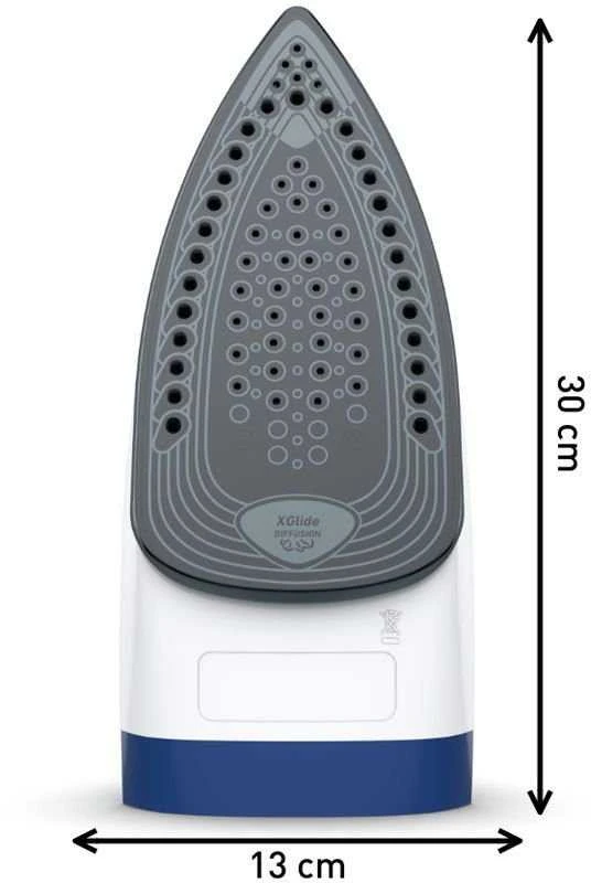 TEFAL | FV2838E0 | Garų lygintuvas | 2400 W | Vanduo tank capacity 270 ml | Continuous steam 40 g/min | Mėlyna/Baltas