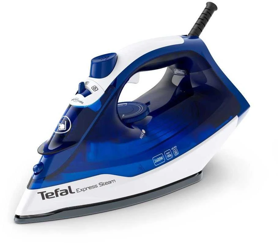 TEFAL | FV2838E0 | Garų lygintuvas | 2400 W | Vanduo tank capacity 270 ml | Continuous steam 40 g/min | Mėlyna/Baltas