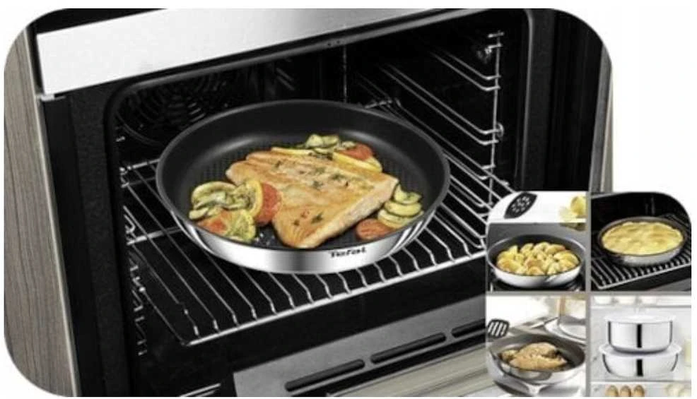 Nerūdijančio plieno puodų ir keptuvių rinkinys Tefal Ingenio Emotion L897S574, 5 dalių, 16/20/22/28 cm