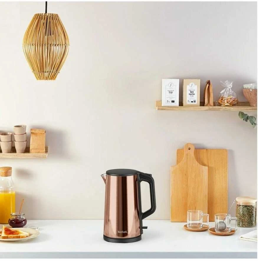 TEFAL | Virdulys | KI583C10 | Elektrinis | 2000 W | 1,5 l | Nerūdijantis plienas | 360° sukamasis pagrindas | Auksas