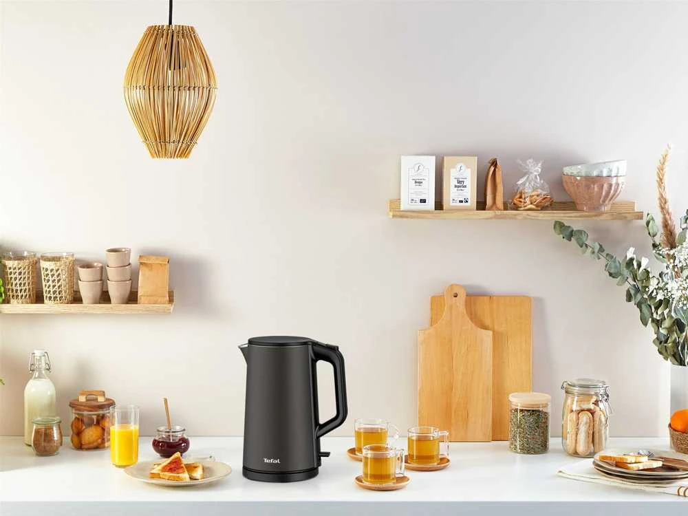 TEFAL | Virdulys | KI583E10 | Elektrinis | 2000 W | 1,7 l | Nerūdijantis plienas | 360° sukamasis pagrindas | Juodas