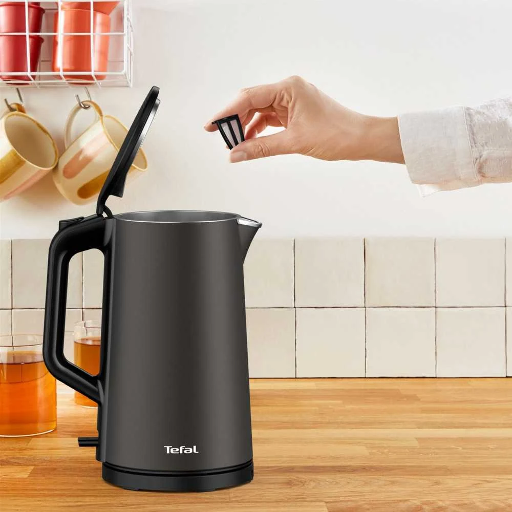 TEFAL | Virdulys | KI583E10 | Elektrinis | 2000 W | 1,7 l | Nerūdijantis plienas | 360° sukamasis pagrindas | Juodas
