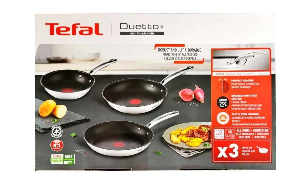 Tefal Pan-Set PanSet Duetto+ 3 keptuvės 20 24 28 cm (G732S3)