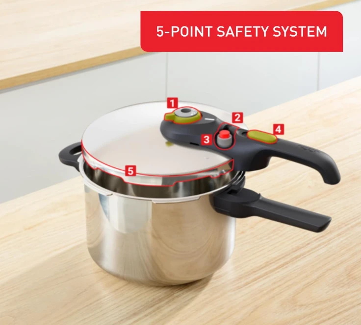 Greitpuodis Tefal Secure 5 Neo, 6L, nerūdijančio plieno