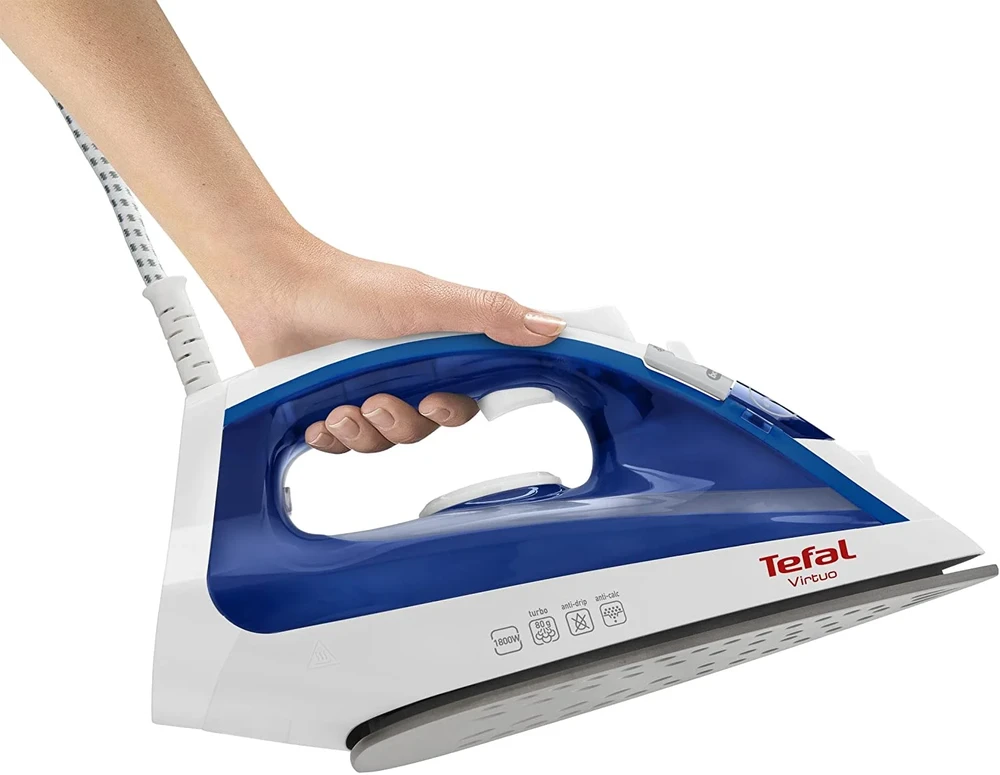 TEFAL | Garų lygintuvas | FV1711 Virtuo | Garų lygintuvas | Continuous steam 24 g/min | Steam boost performance 80 g/min | Mėlyna