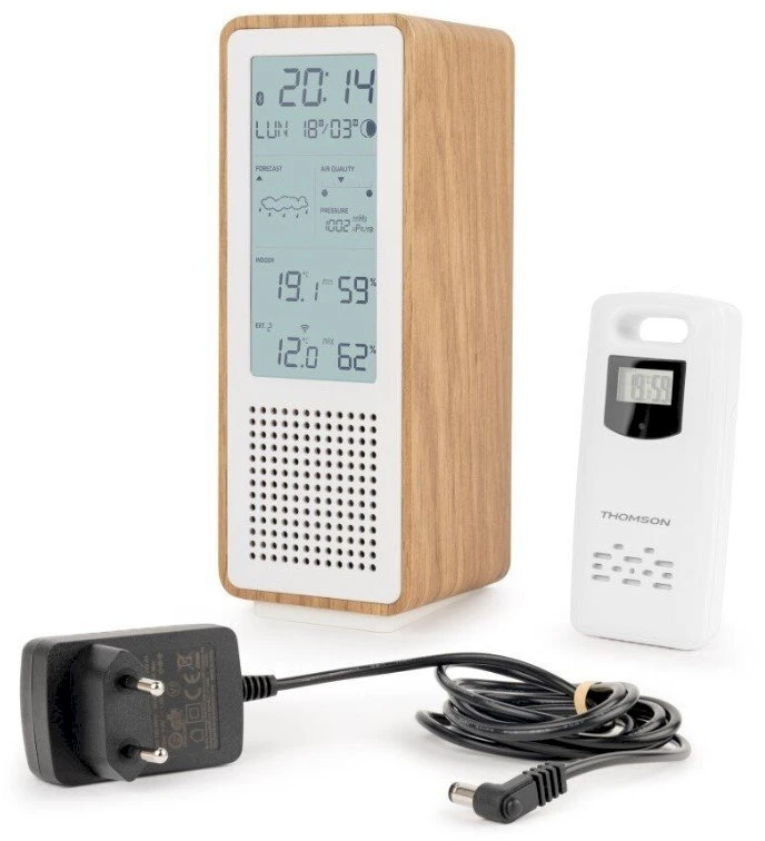 Thomson WS102TWH meteorologinės stotelės su „Bluetooth“ garsiakalbiu ir FM radiju