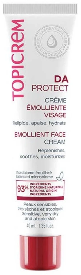 Topicrem DA Emollient Face Kreminis, 40 ml