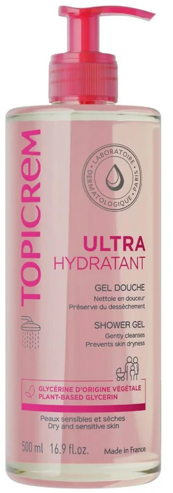 Topicrem Gentle Cleansing Gel Dušo želė švelni valomoji dušo želė jautriai ir sausai odai, 500 ml