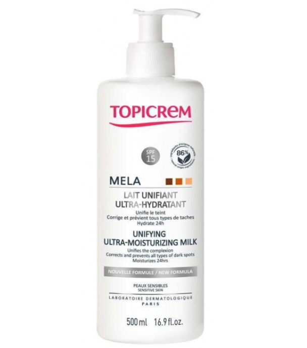 „Topicrem MELA“ vienijantis itin drėkinamasis pienelis, 500 ml