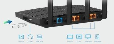 TP-LINK | AC1200 belaidis gigabito maršrutizatorius | Archer C6U | 802.11ac | 300+867 Mbit/s | 10/100/1000 Mbit/s | Ethernet LAN (RJ-45) jungtys 4 | Mesh palaikymas: Ne | MU-MiMO: Taip | Ne, mobilusis plačiajuostis ryšys: Ne | Antenos tipas: Išorinė | 1× USB 2.0