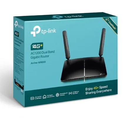 TP-LINK | 4G+ LTE nešiklis | Lankininkas MR600 | 802.11ac | 300+867 Mbit/s | 10/100/1000 Mbit/s | Ethernet LAN (RJ-45) jungle 3 | Tinklelio atramos Nr. | MU-MiMO Nr. | 4G | Antenos tipas 2xNuimamas