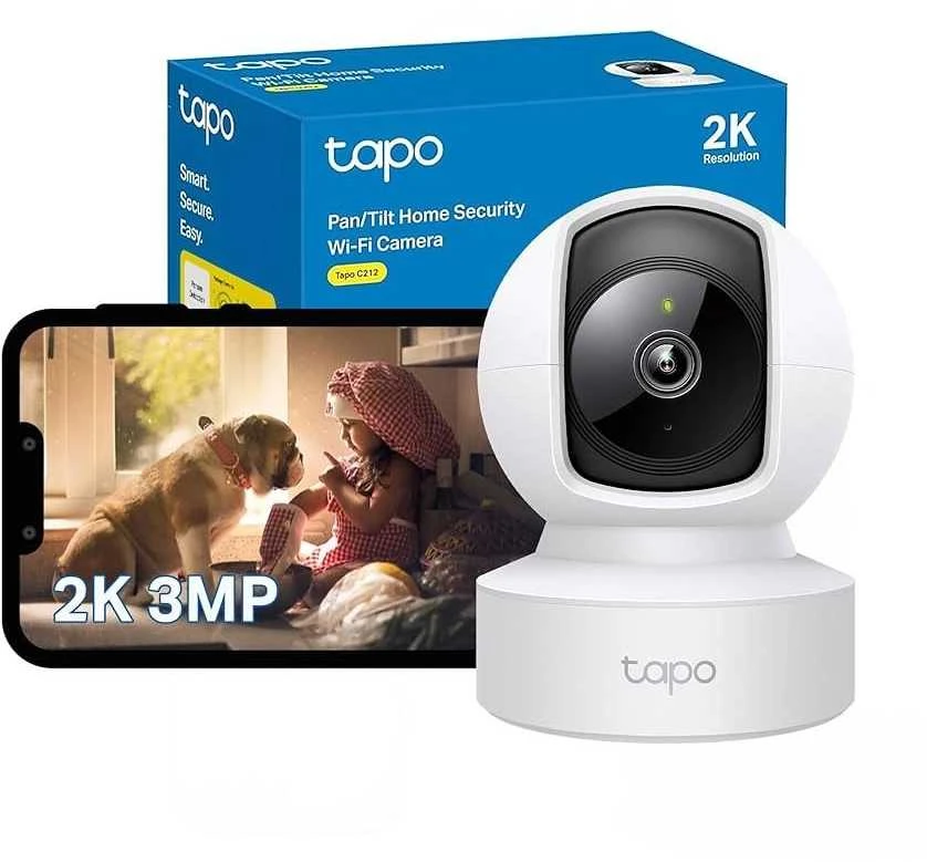 TP-LINK | Pan / Tilt Home Security Wi-Fi kamera | Tapo C212 | 3 MP | 4mm/F2.4 | H.264/H.265 | „Micro SD“, maks. 512 GB