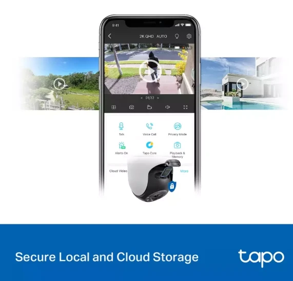 TP-LINK | Pan/Tilt Security Wi-Fi kamera | Tapo C520WS | Kupolas | 4 MP | 3,18 mm/F1,6 | IP66 | H.264 | „MicroSD“, iki 512 GB