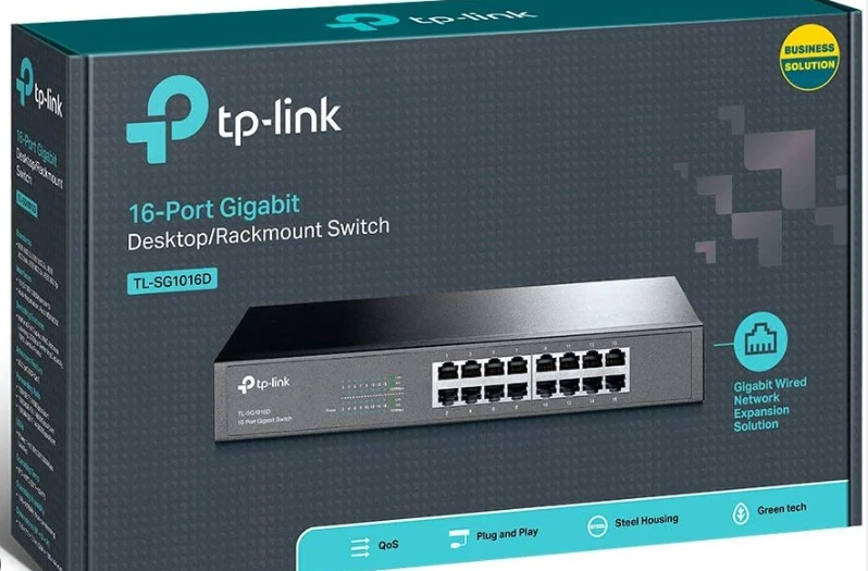 Šakotuvas TP-LINK 16 port Gigab. ECO-Switch 19in
